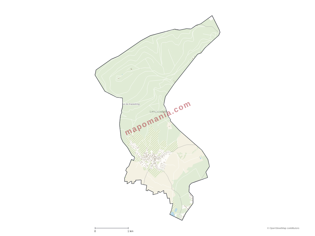 Carte de Lampertsloch à personnaliser