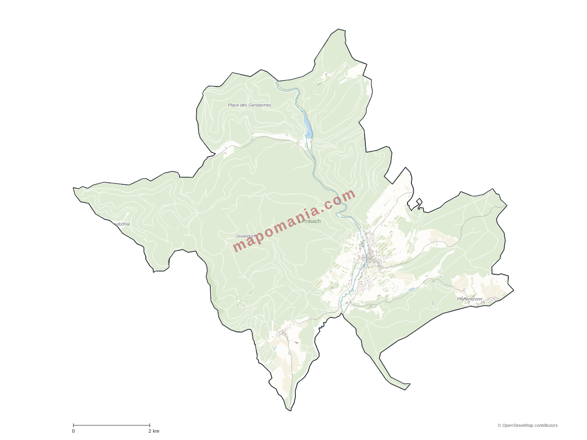 Carte de Lembach à personnaliser
