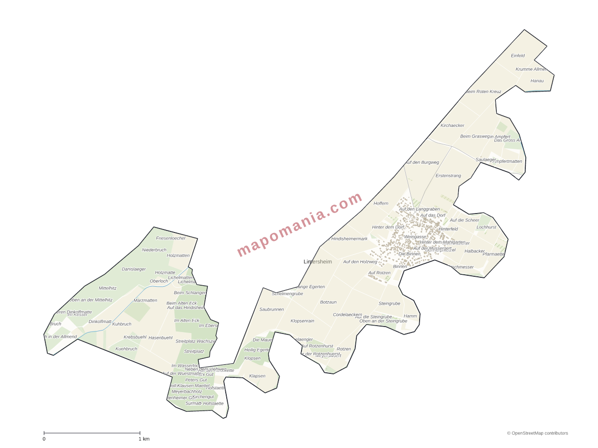 Carte de Limersheim à personnaliser