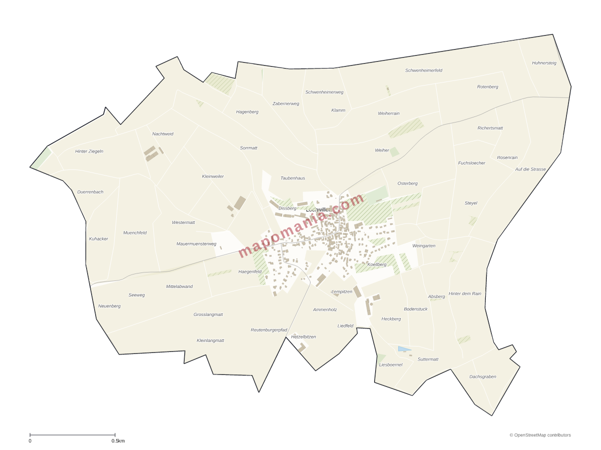 Carte de Lochwiller à personnaliser