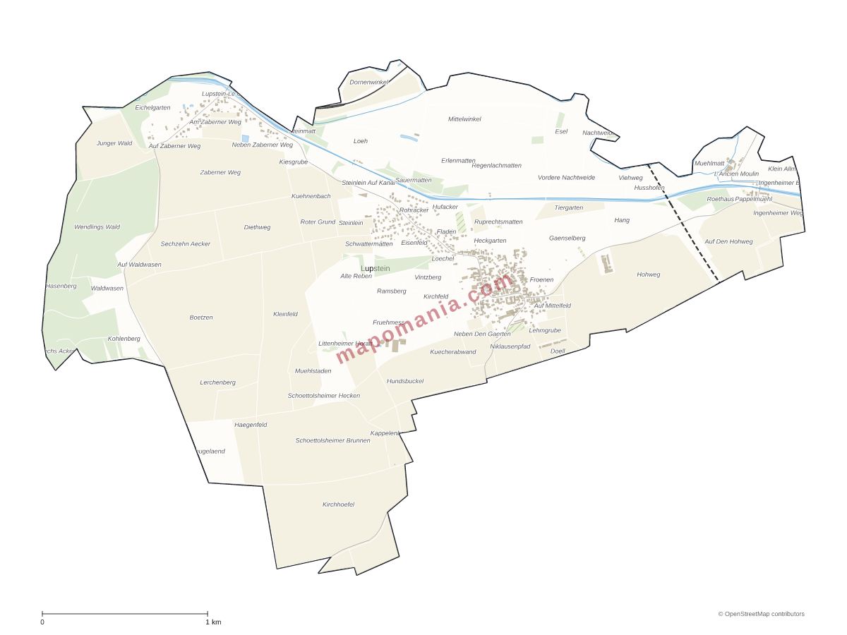 Carte de Lupstein à personnaliser