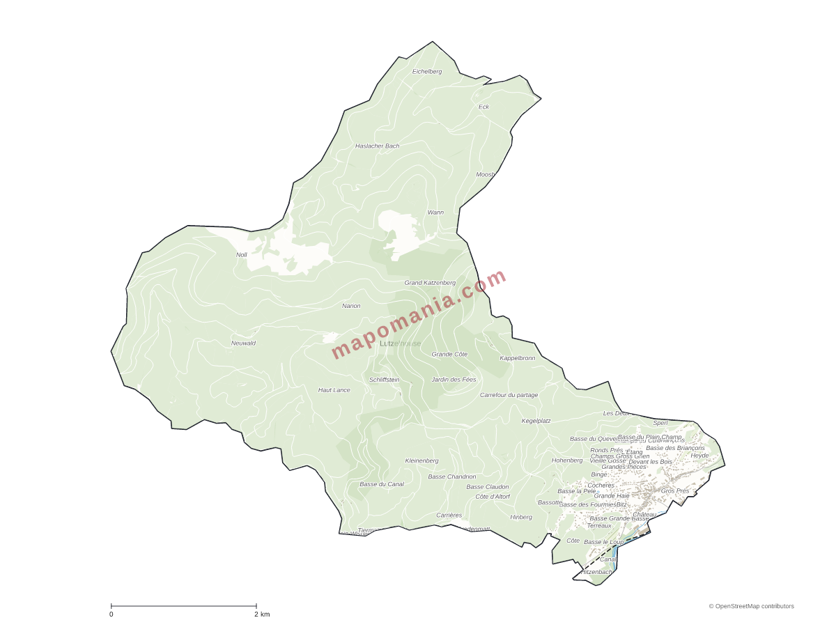 Carte de Lutzelhouse à personnaliser