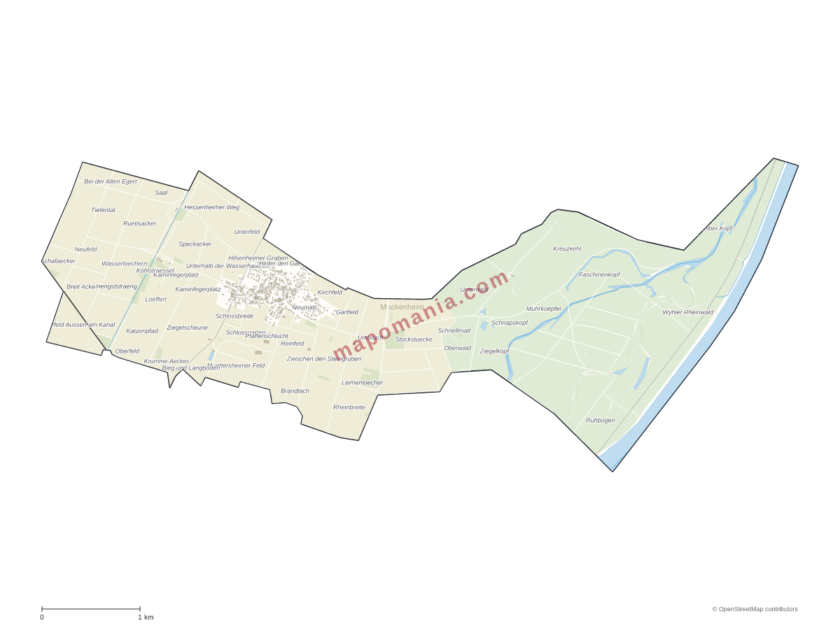 Carte de Mackenheim à personnaliser