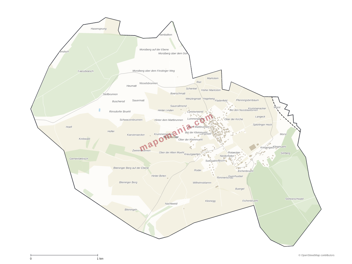 Carte de Mackwiller à personnaliser
