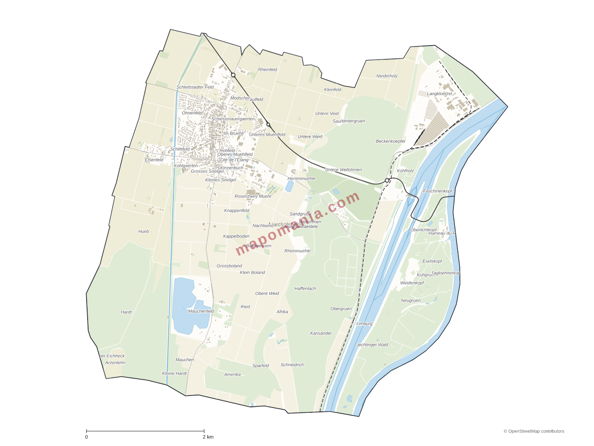 Carte de Marckolsheim à personnaliser