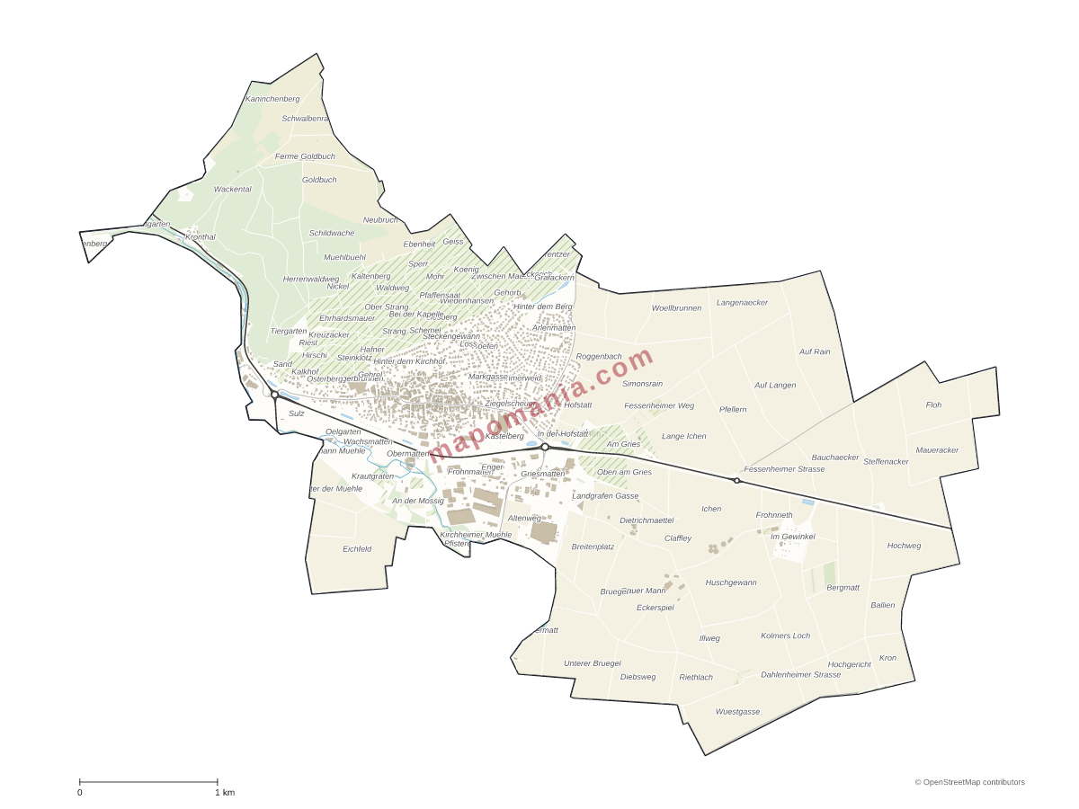 Carte de Marlenheim à personnaliser