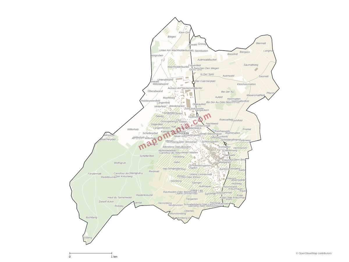Carte de Marmoutier à personnaliser