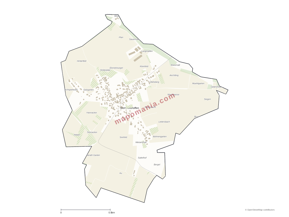 Carte de Memmelshoffen à personnaliser