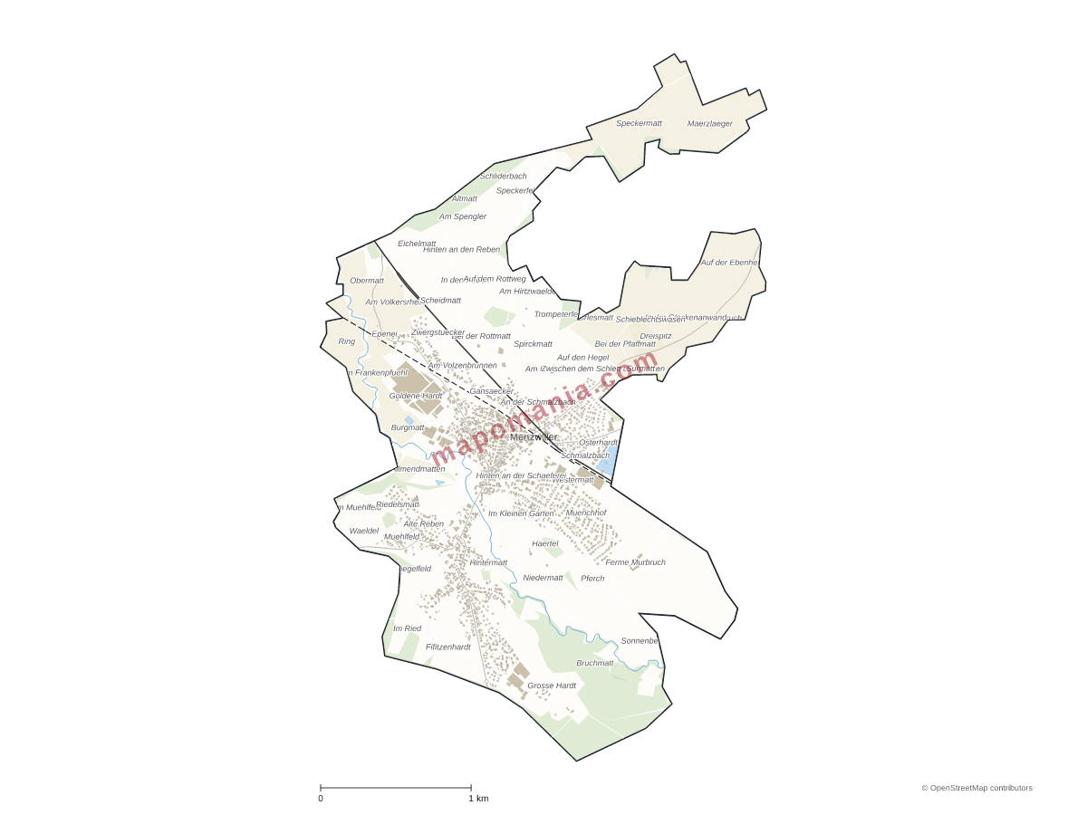 Carte de Mertzwiller à personnaliser