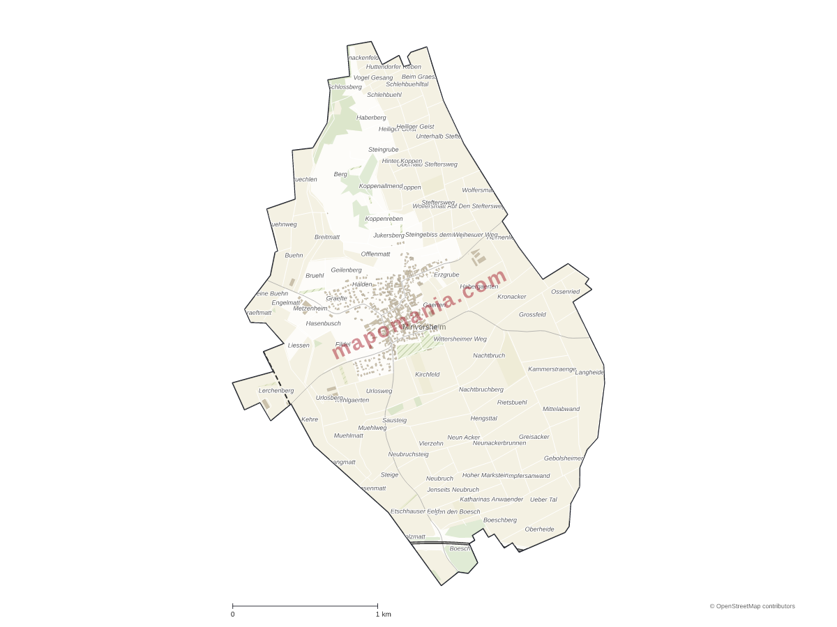 Carte de Minversheim à personnaliser