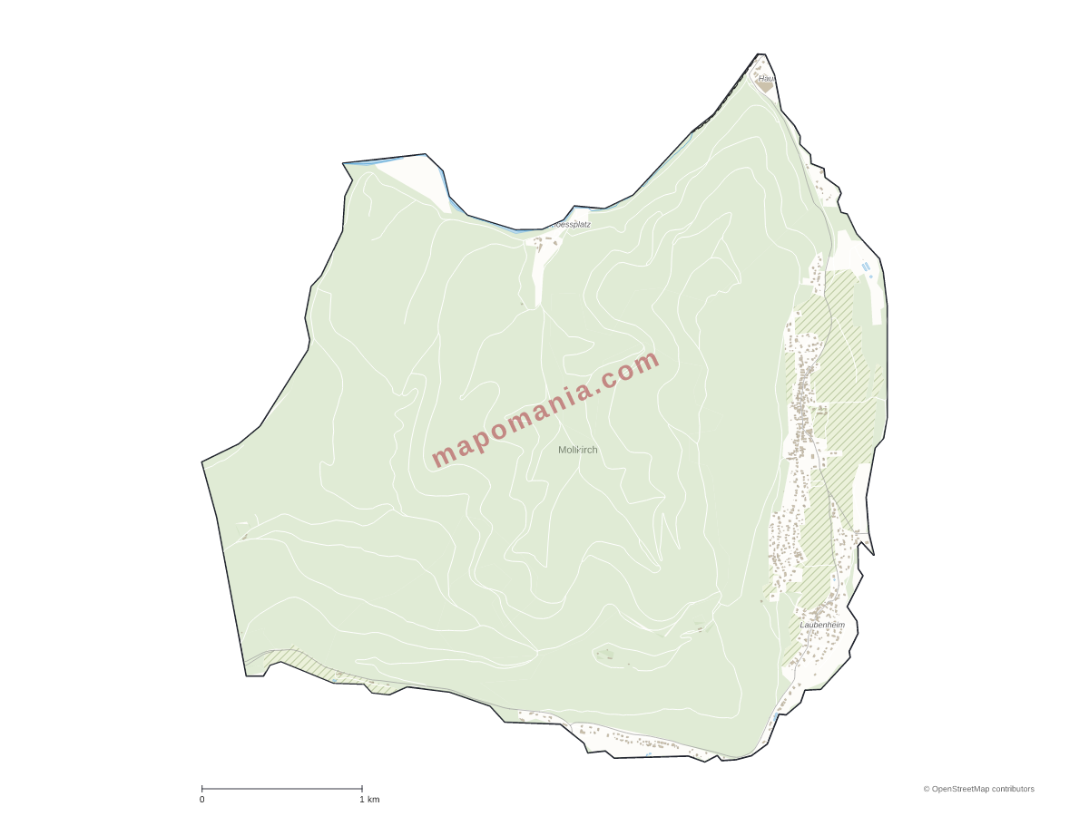 Carte de Mollkirch à personnaliser