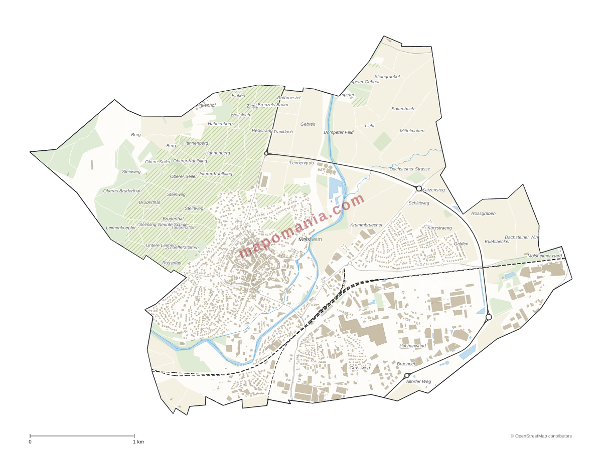 Carte de Molsheim à personnaliser