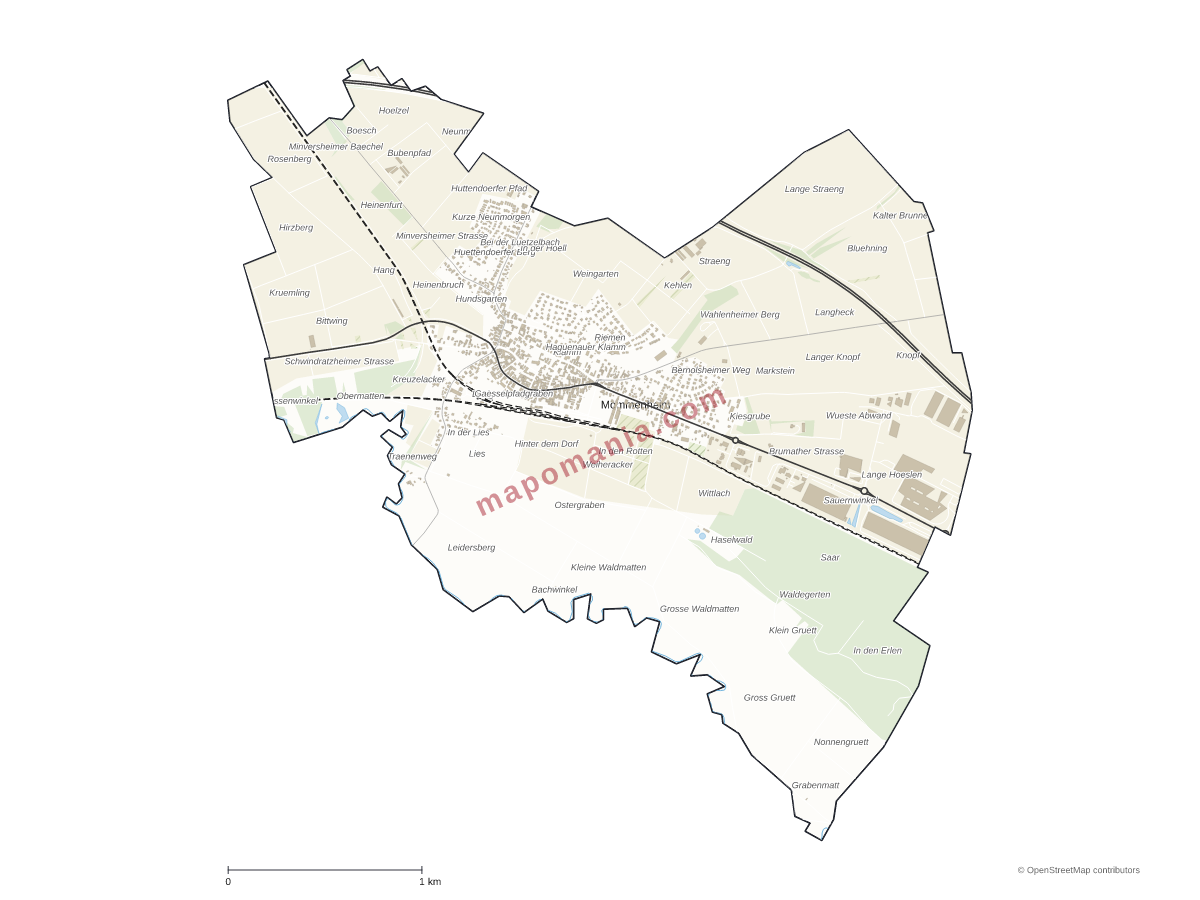 Carte de Mommenheim à personnaliser