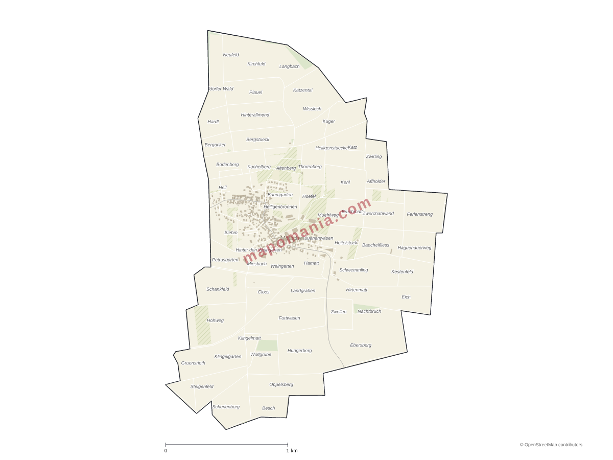 Carte de Morschwiller à personnaliser