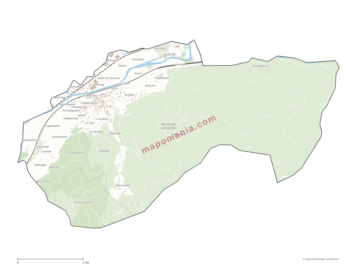 Carte de Muhlbach-sur-Bruche à personnaliser