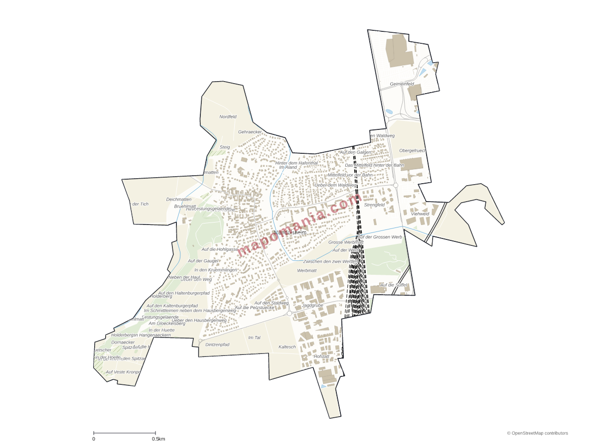 Carte de Mundolsheim à personnaliser