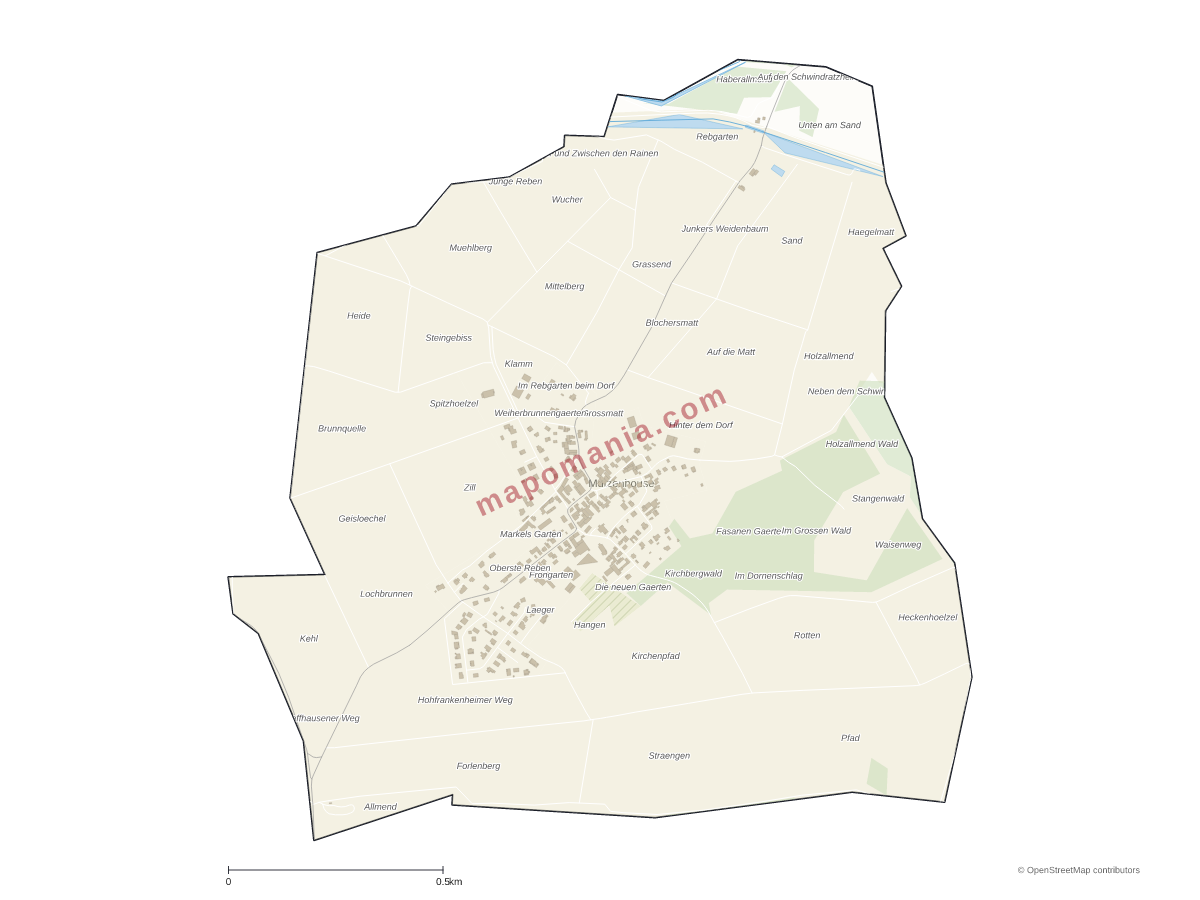 Carte de Mutzenhouse à personnaliser