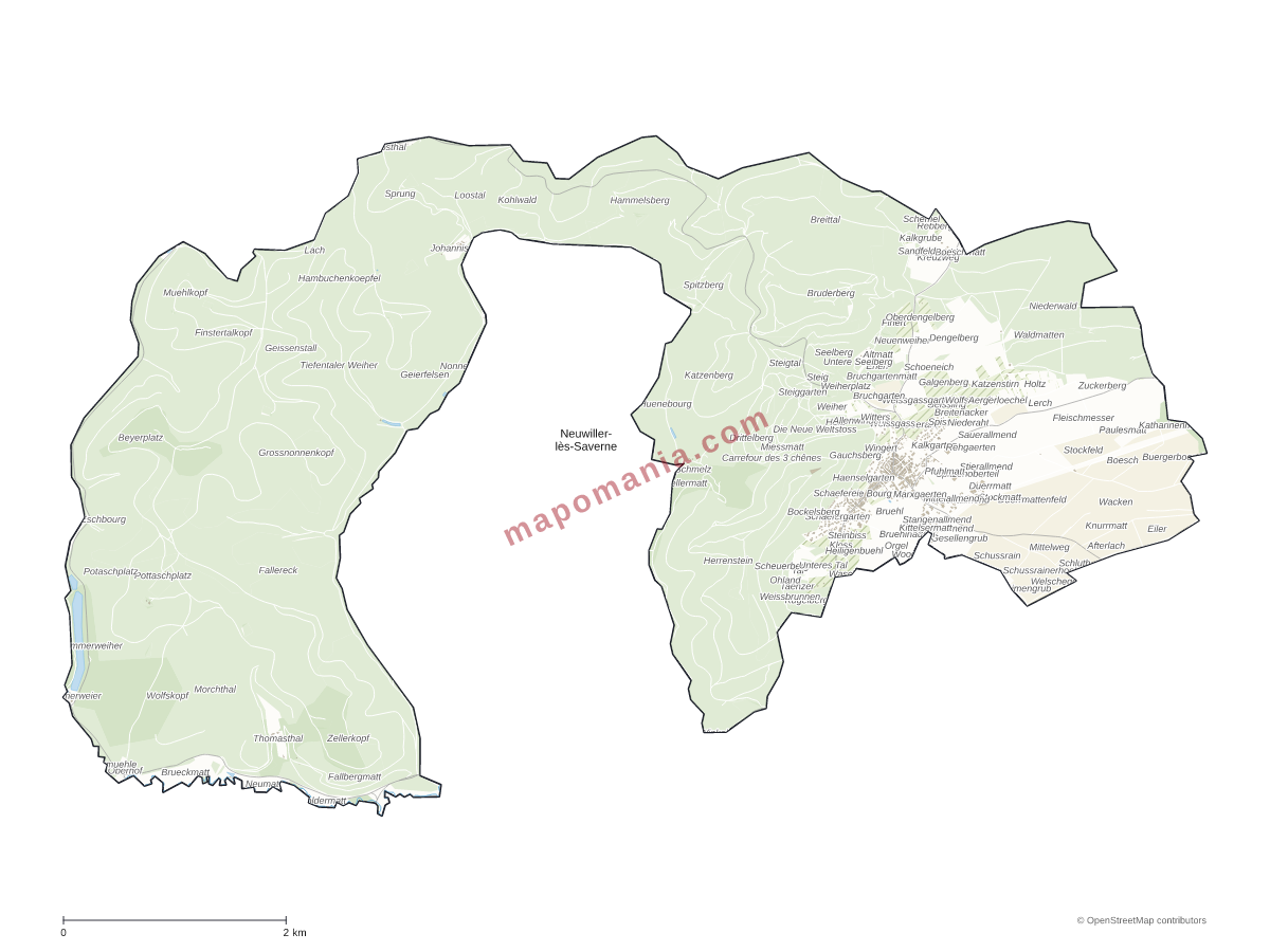 Carte de Neuwiller-lès-Saverne à personnaliser