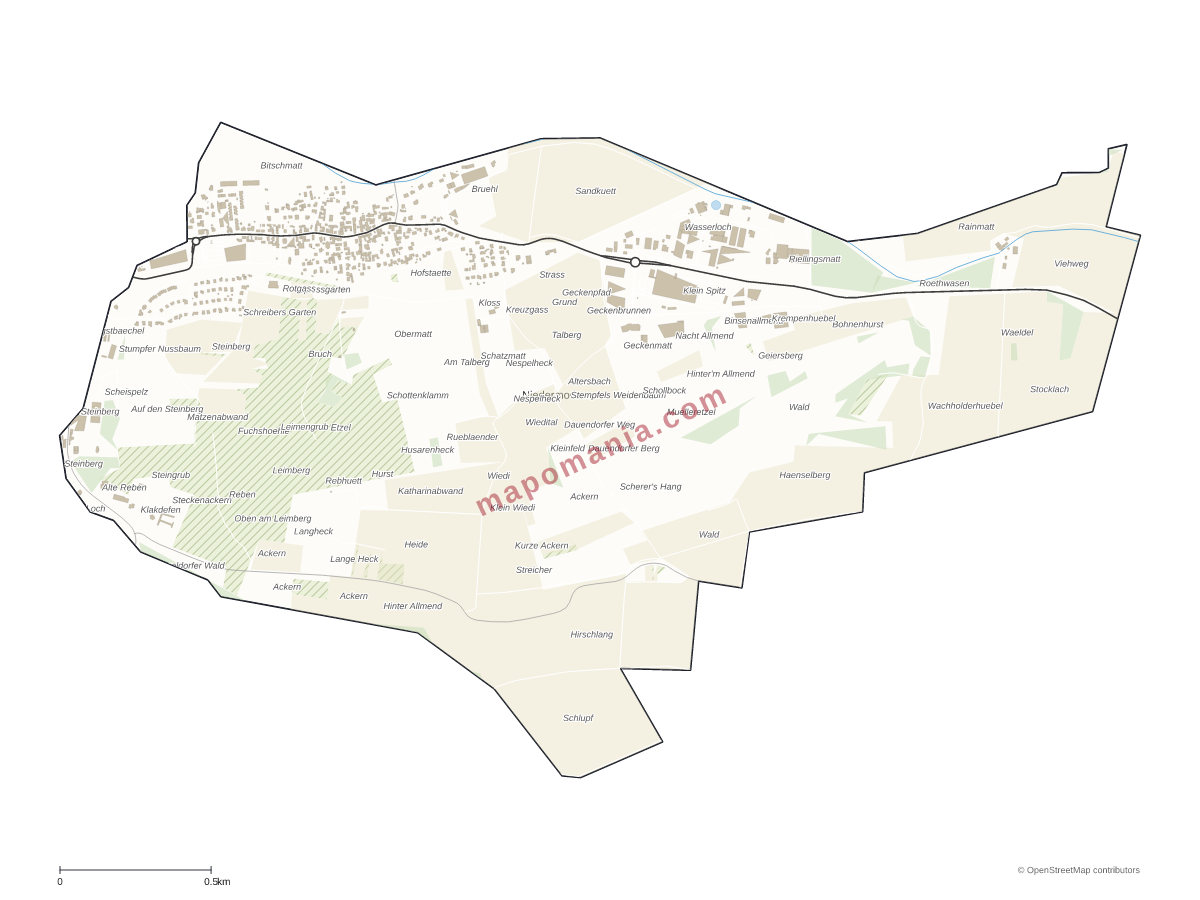 Carte de Niedermodern à personnaliser