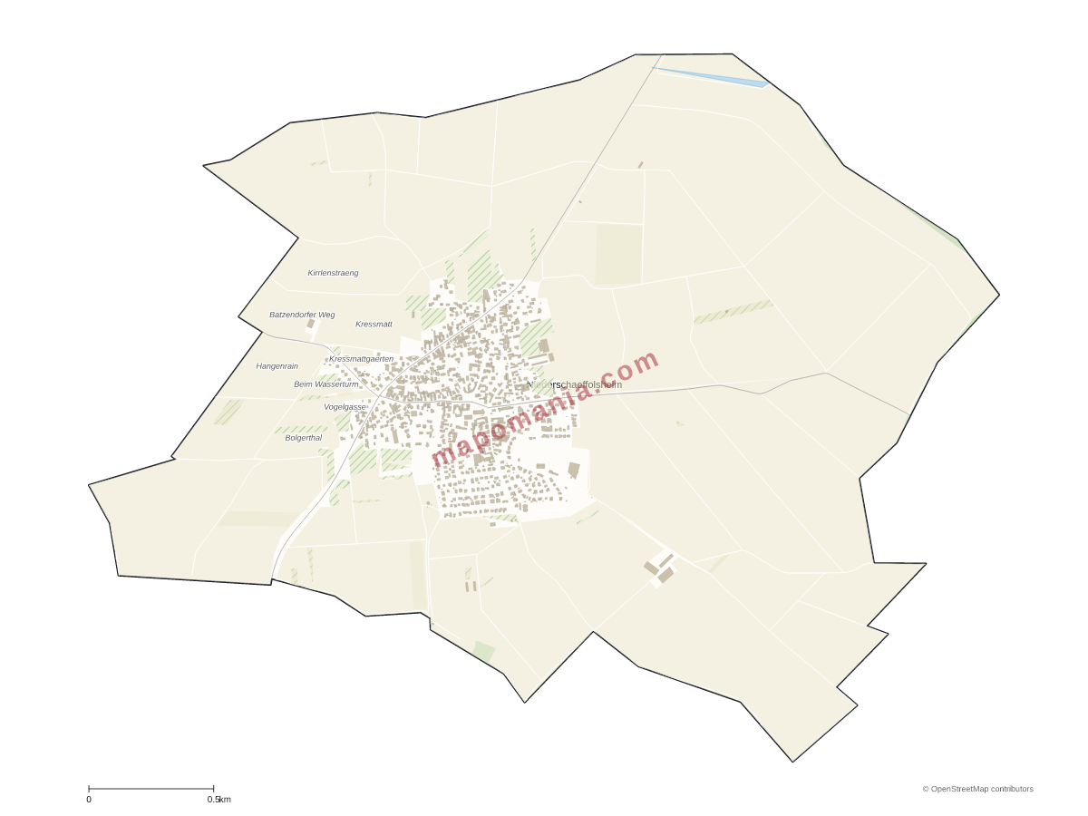 Carte de Niederschaeffolsheim à personnaliser