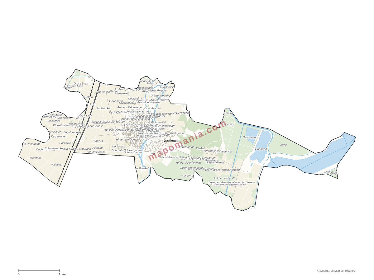 Carte de Nordhouse à personnaliser