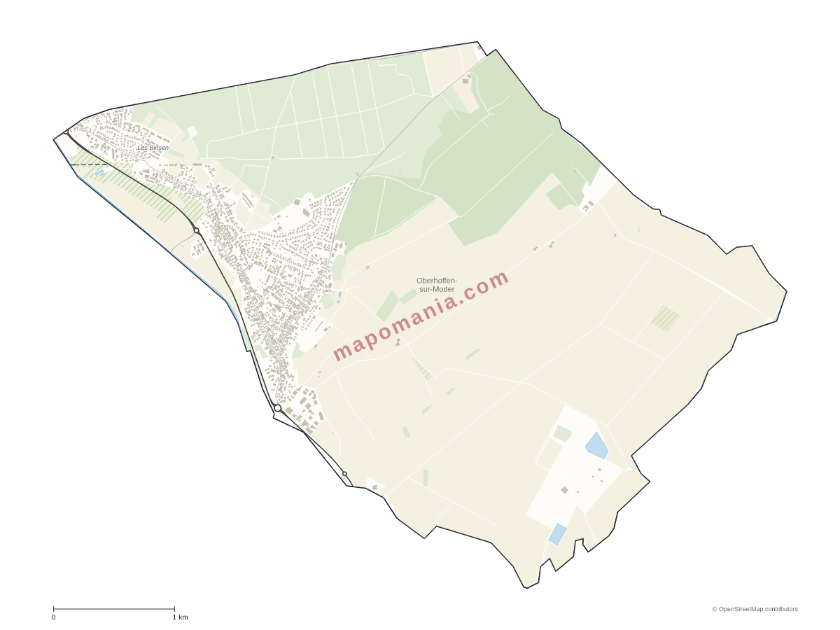 Carte de Oberhoffen-sur-Moder à personnaliser