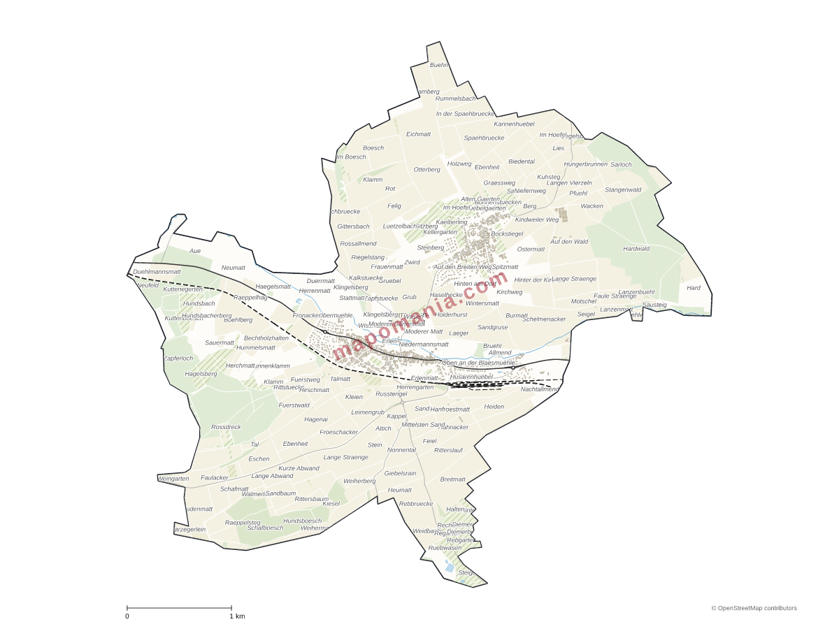 Carte de Obermodern-Zutzendorf à personnaliser