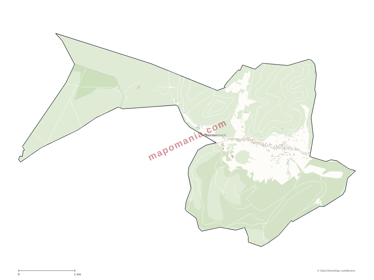 Carte de Obersteinbach à personnaliser