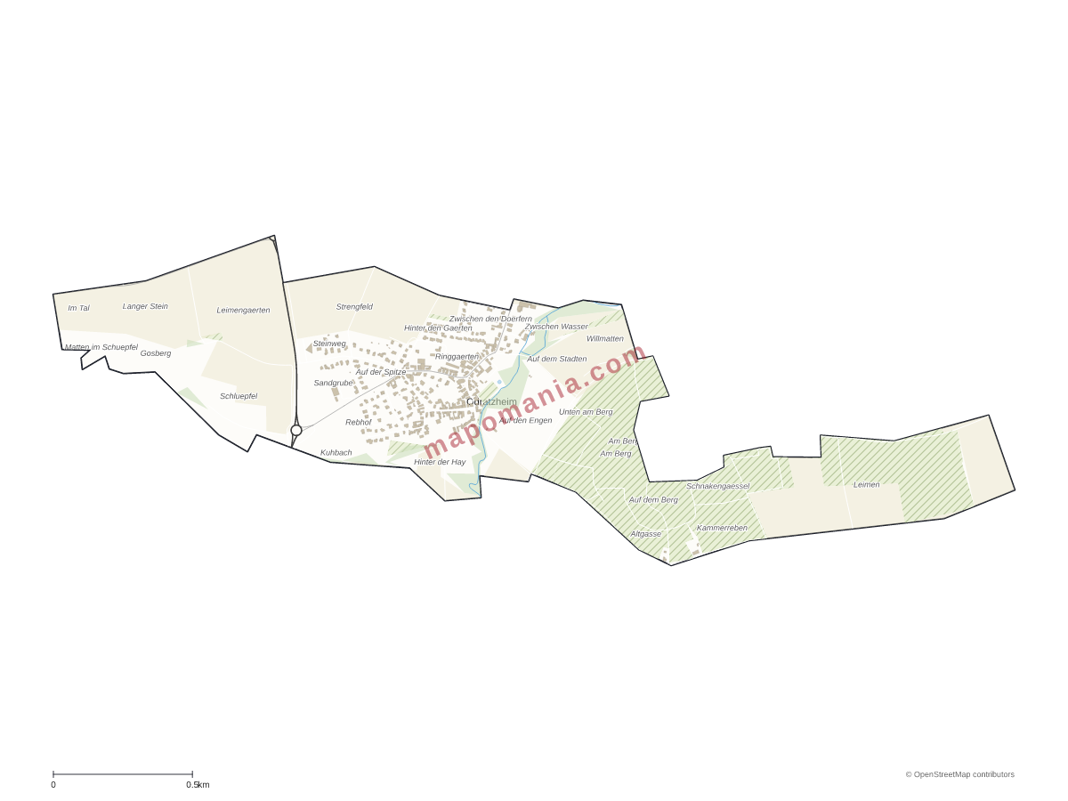 Carte de Odratzheim à personnaliser