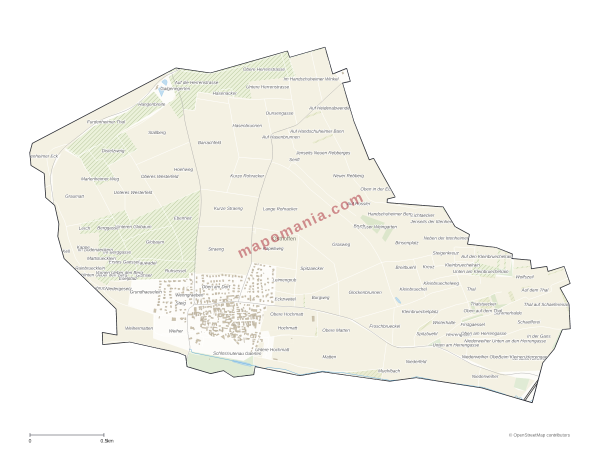 Carte de Osthoffen à personnaliser