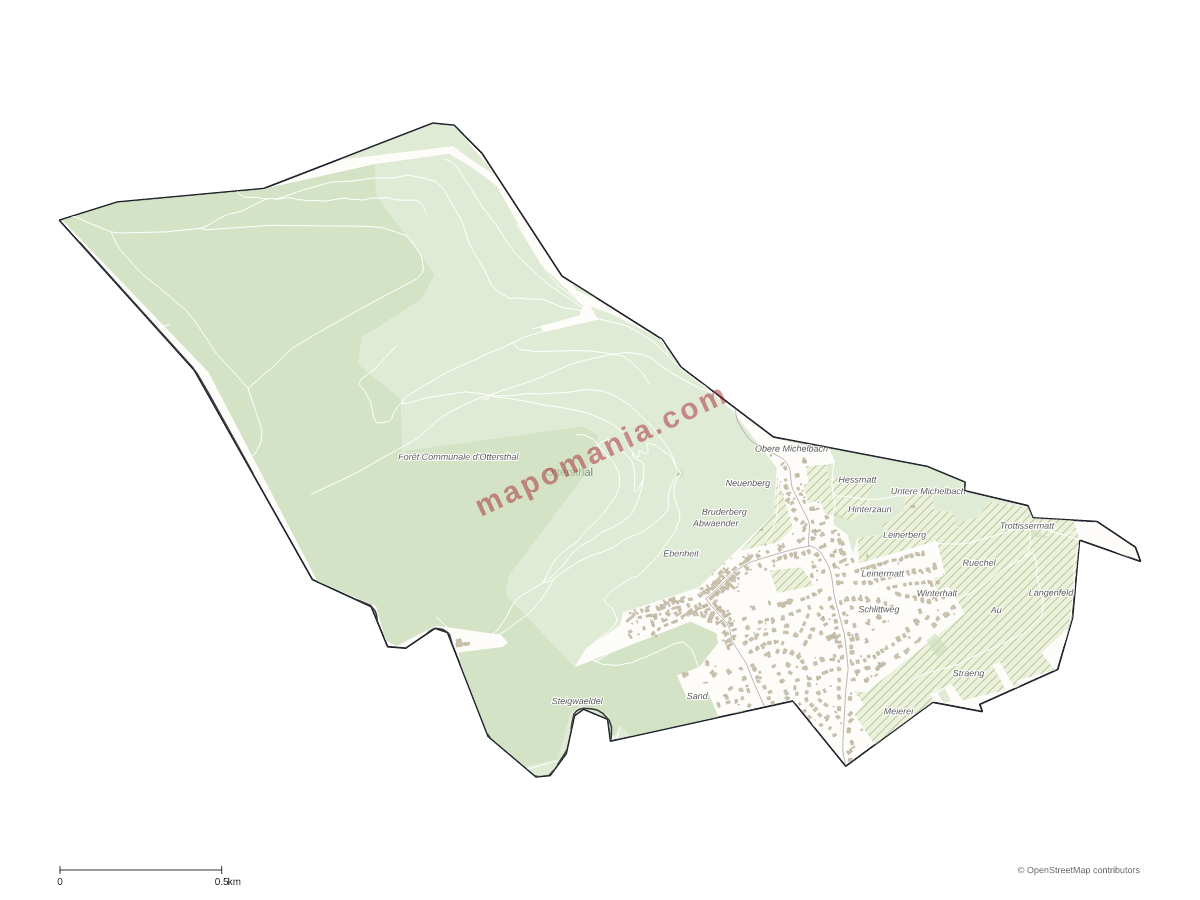 Carte de Ottersthal à personnaliser