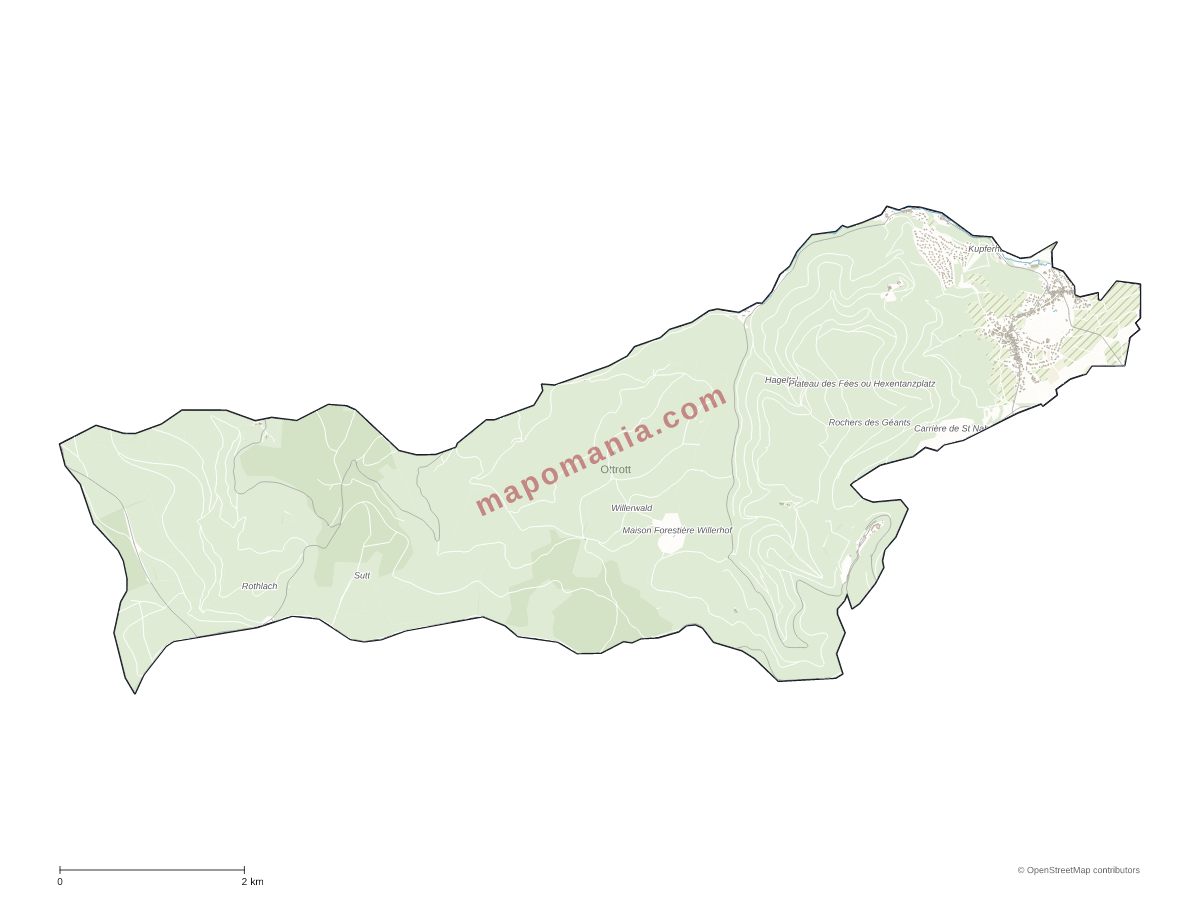 Carte de Ottrott à personnaliser