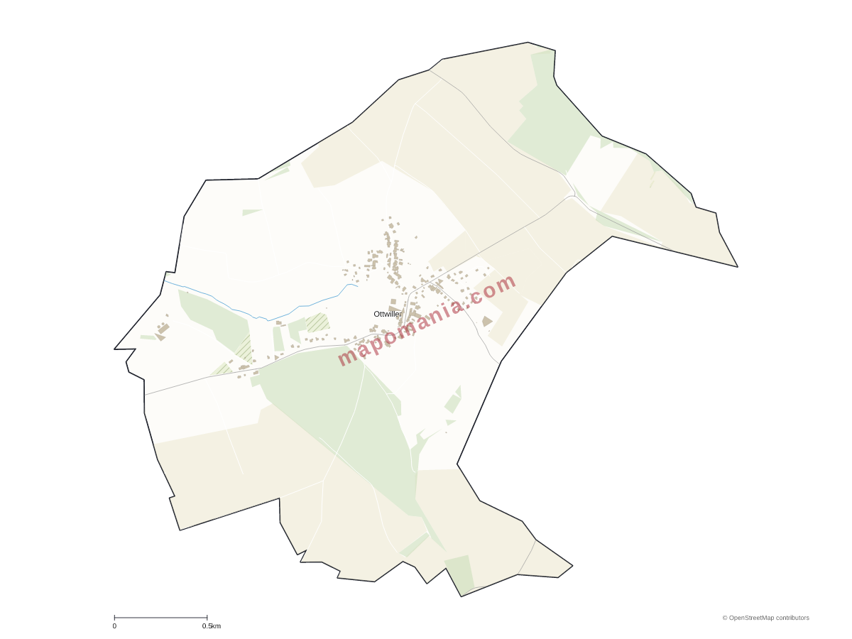 Carte de Ottwiller à personnaliser