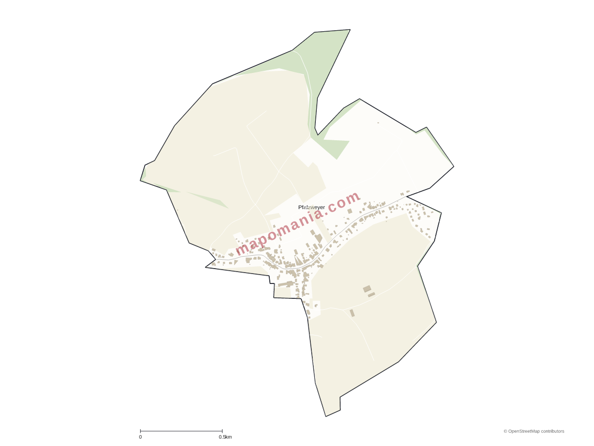 Carte de Pfalzweyer à personnaliser