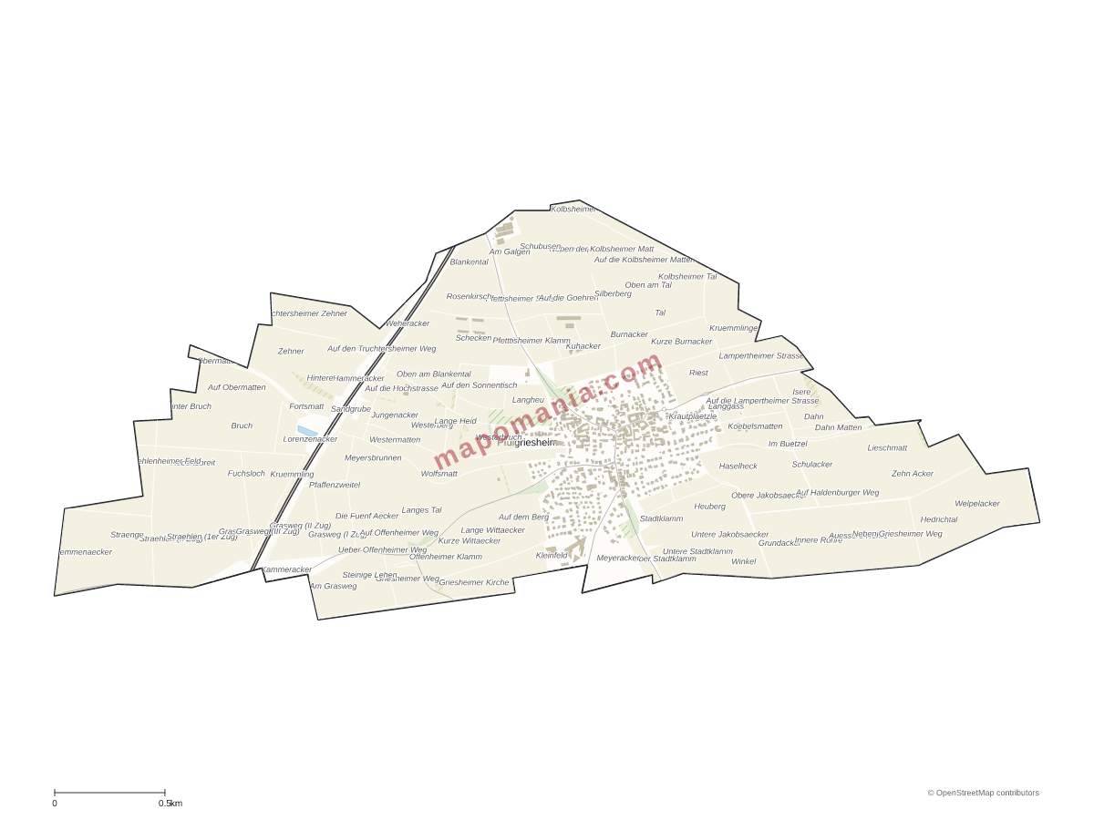 Carte de Pfulgriesheim à personnaliser