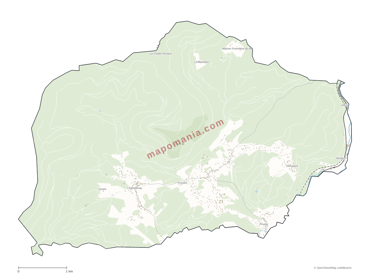 Carte de Plaine à personnaliser