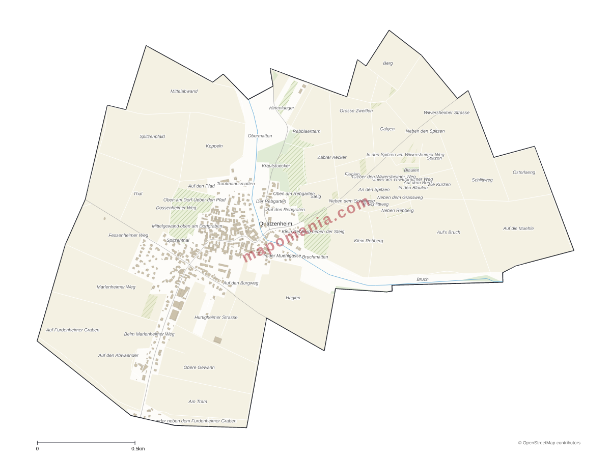 Carte de Quatzenheim à personnaliser