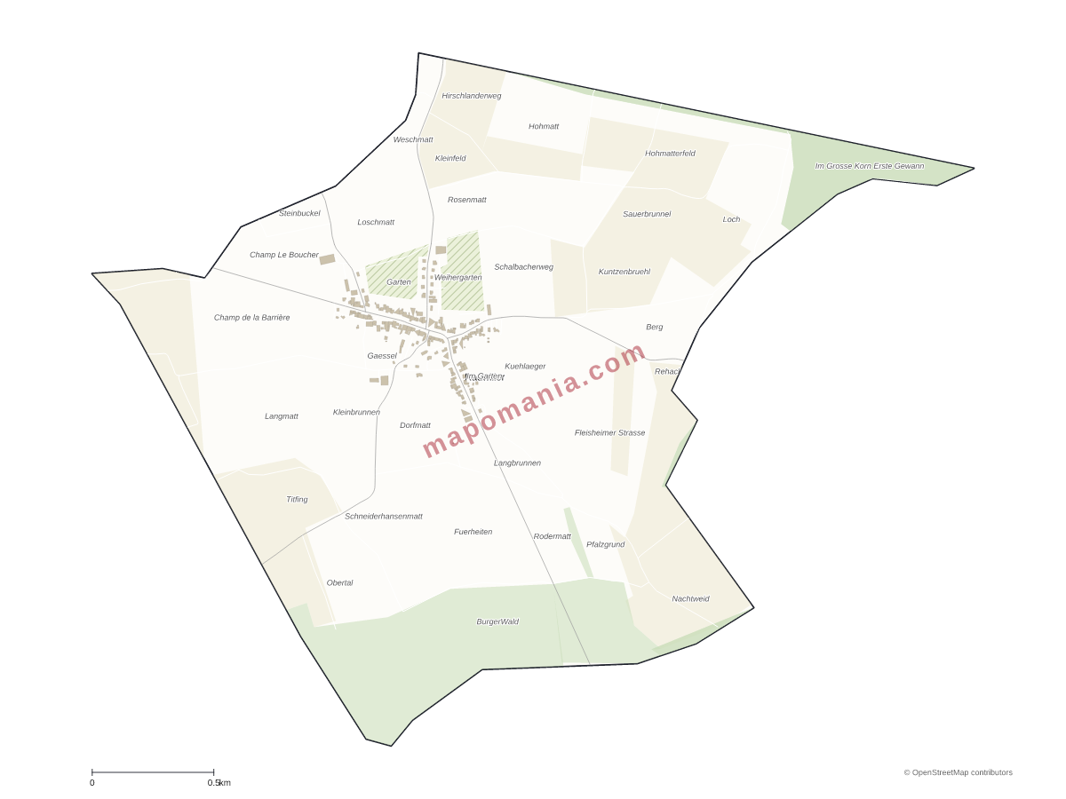 Carte de Rauwiller à personnaliser