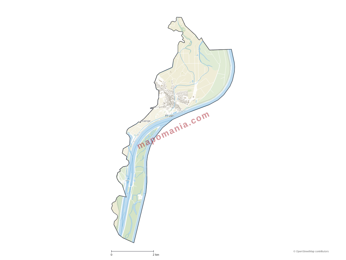 Carte de Rhinau à personnaliser