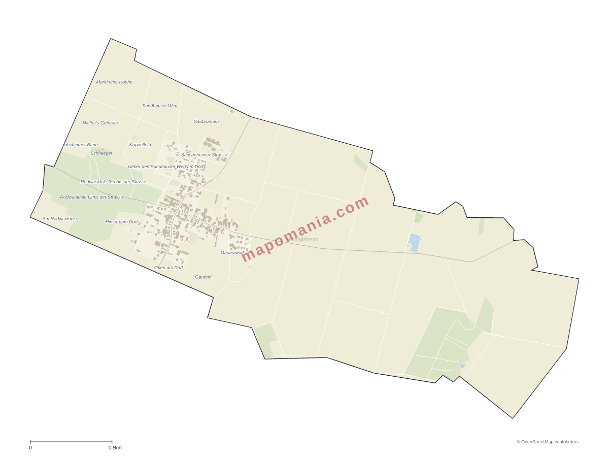 Carte de Richtolsheim à personnaliser