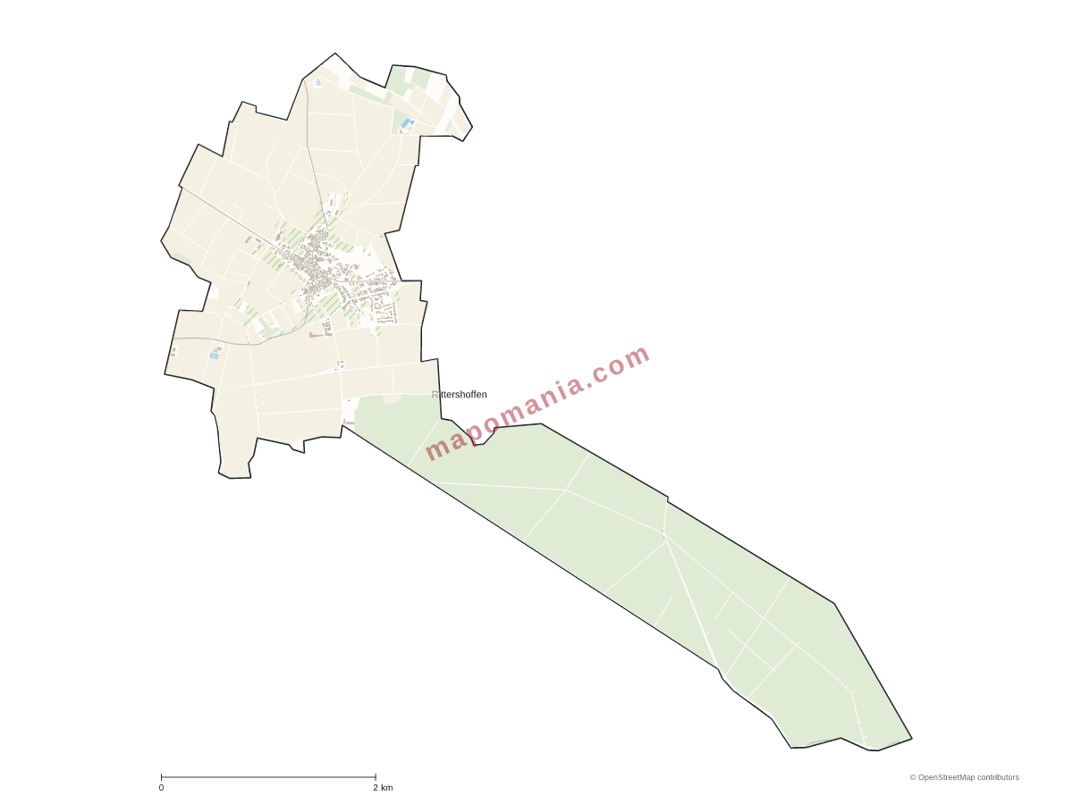 Carte de Rittershoffen à personnaliser