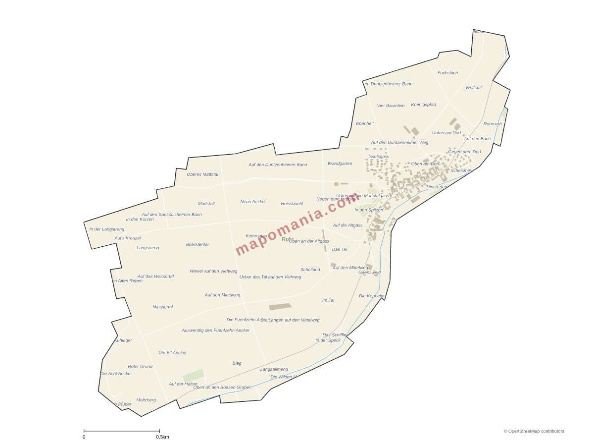 Carte de Rohr à personnaliser