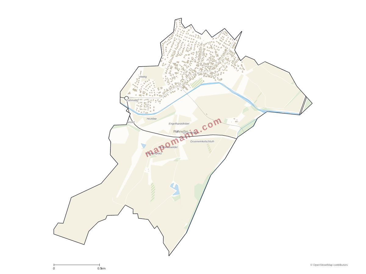 Carte de Rohrwiller à personnaliser