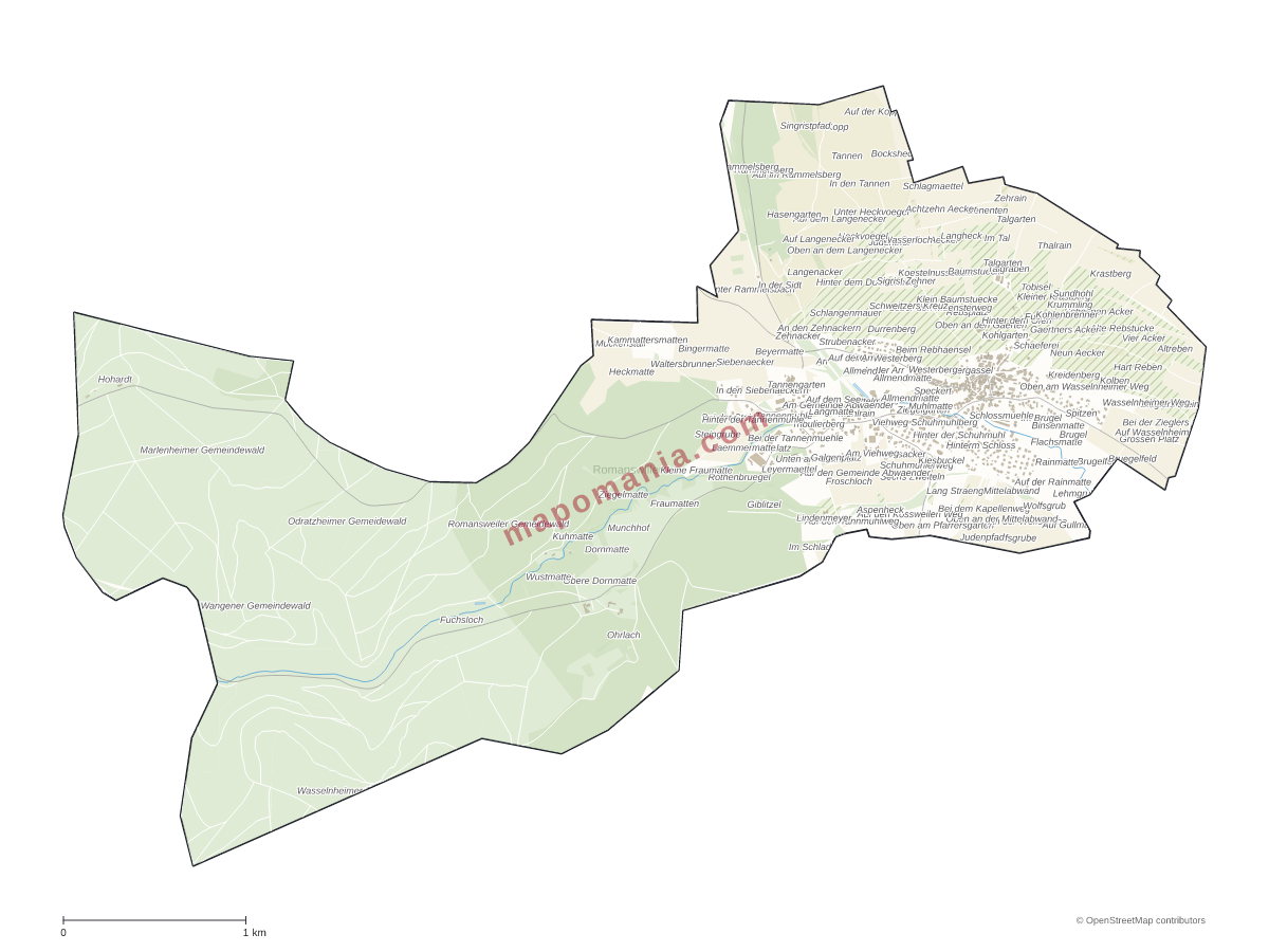 Carte de Romanswiller à personnaliser