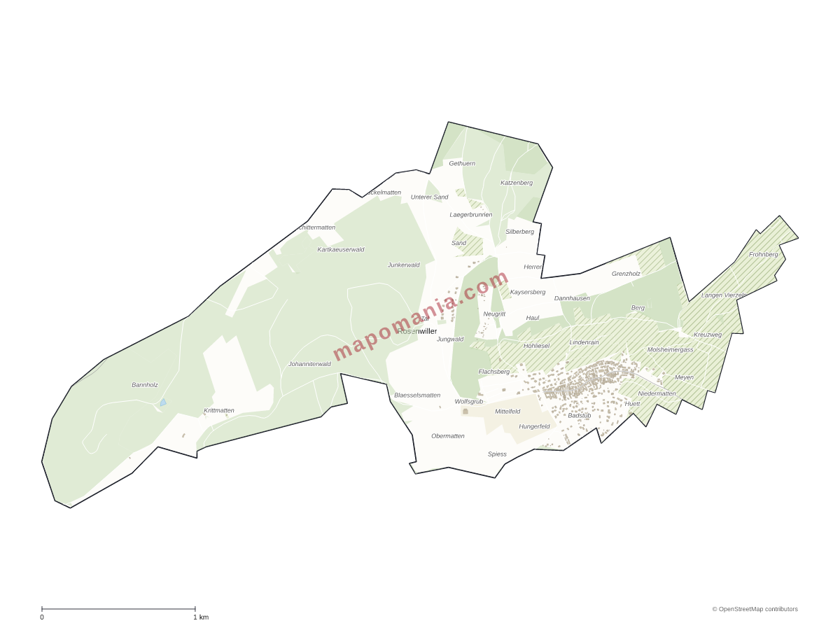 Carte de Rosenwiller à personnaliser