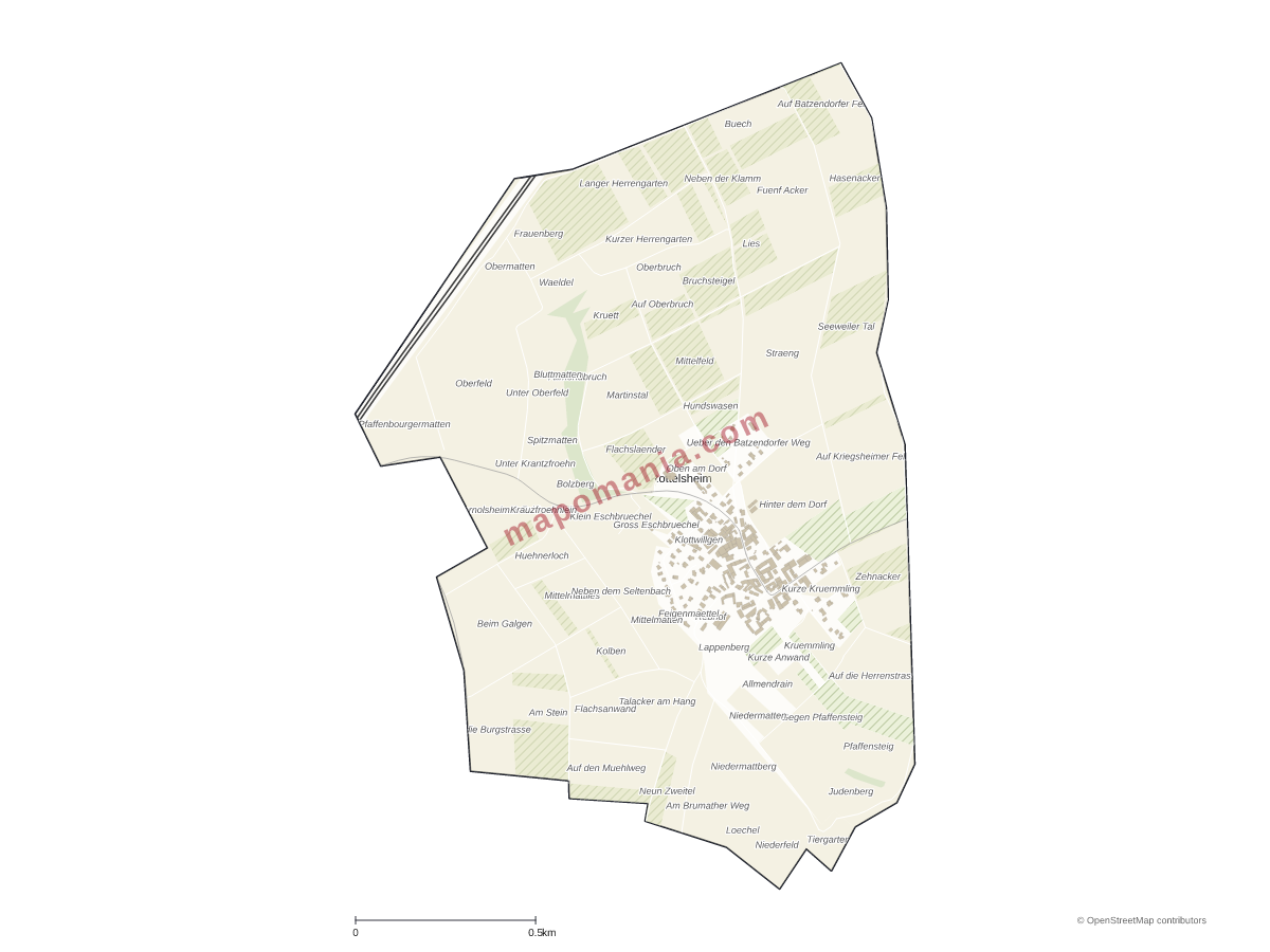 Carte de Rottelsheim à personnaliser