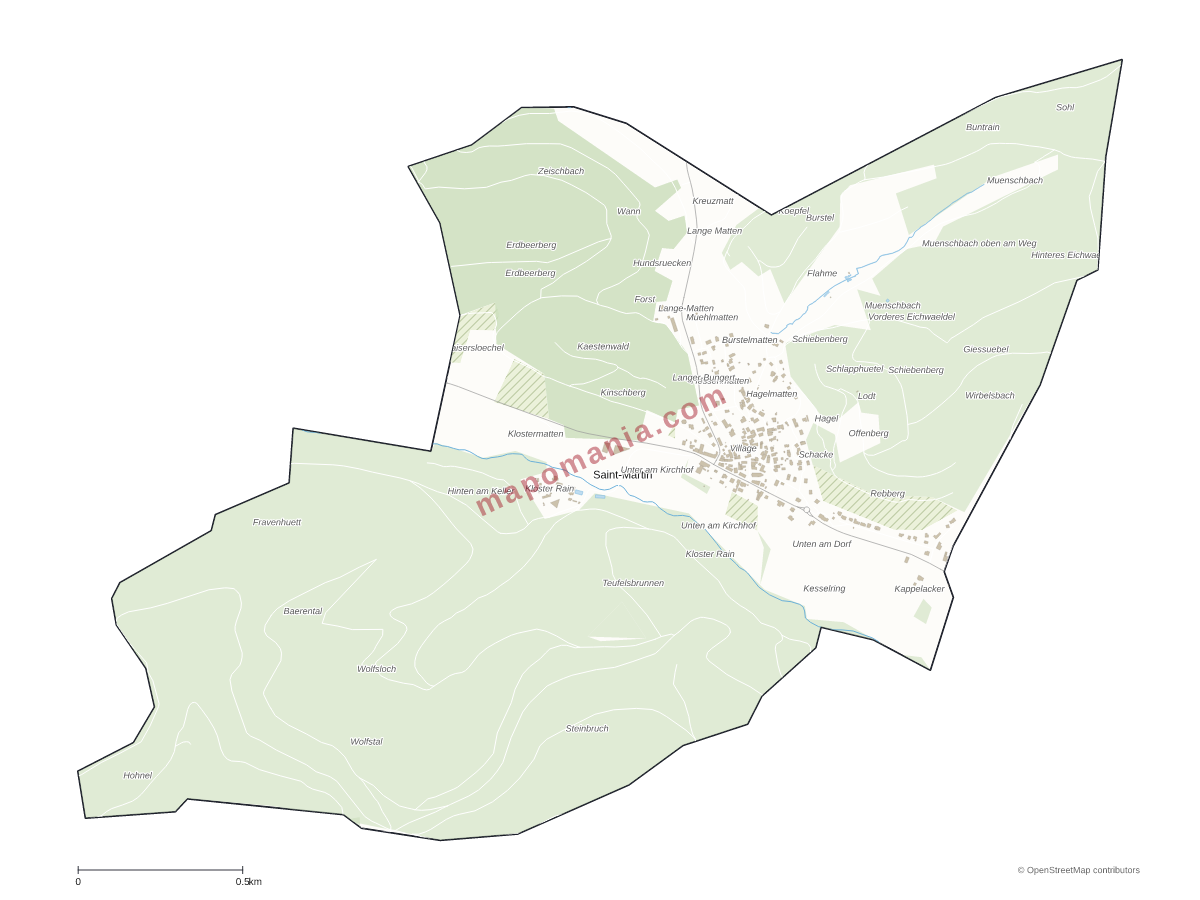 Carte de Saint-Martin à personnaliser