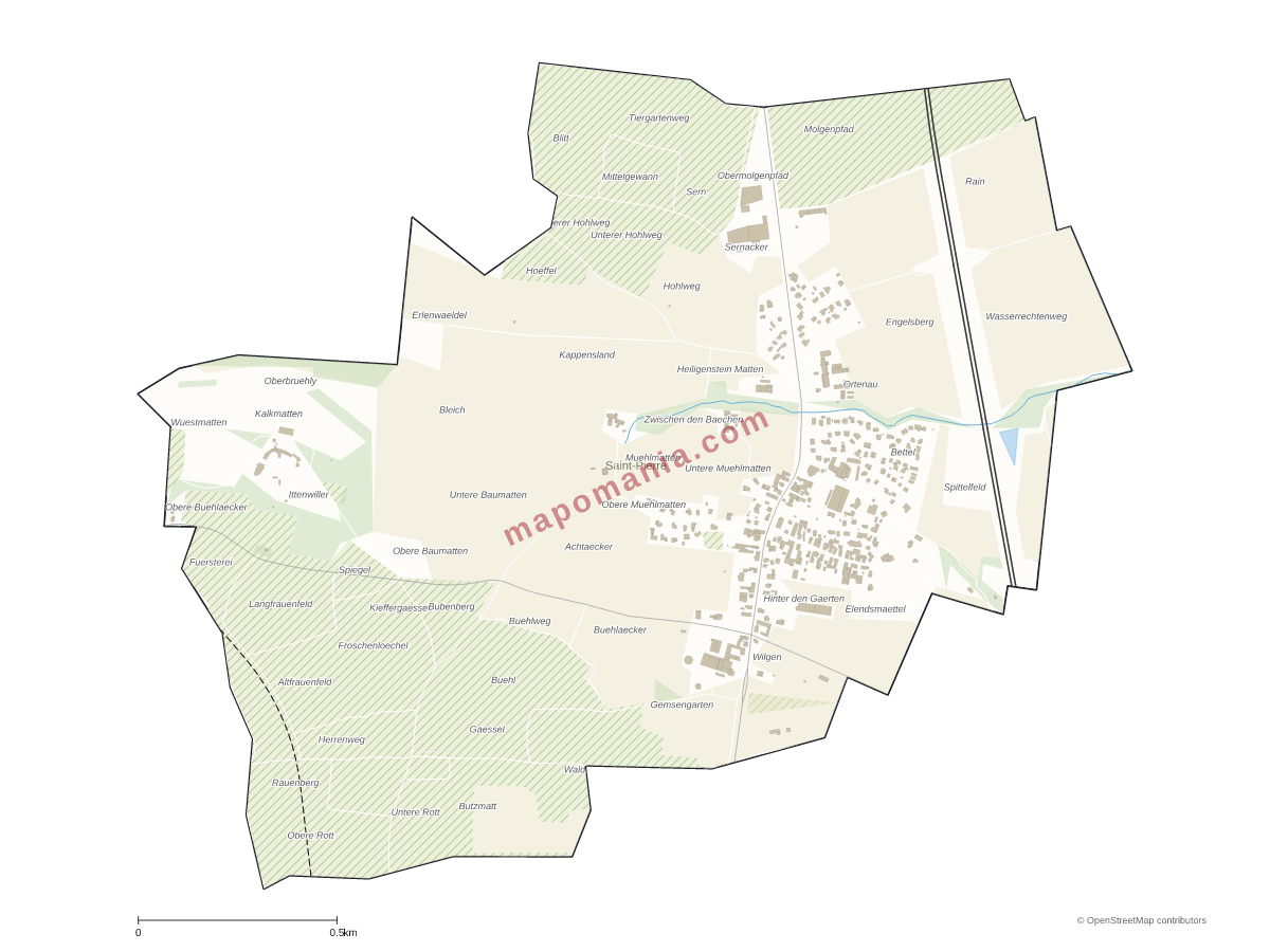 Carte de Saint-Pierre à personnaliser