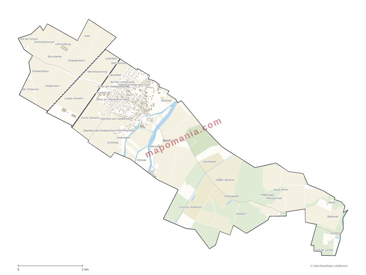 Carte de Sand à personnaliser