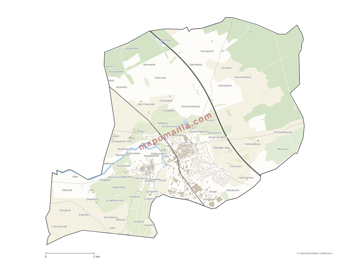 Carte de Sarre-Union à personnaliser